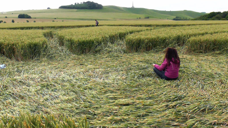 Juggler's Lane, Wiltshire crop circle, aerial photo 38