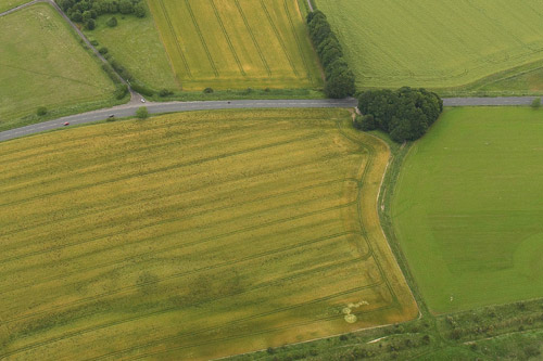 Knoll Down, Wiltshire crop circle, aerial photo 7