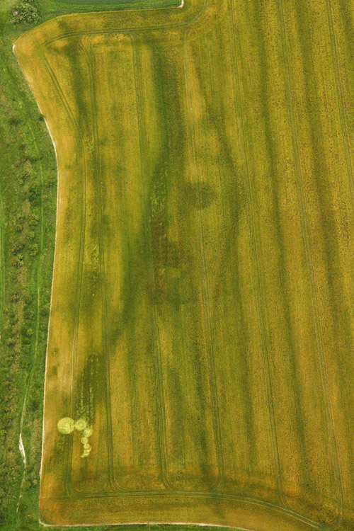 Knoll Down, Wiltshire crop circle, aerial photo 5