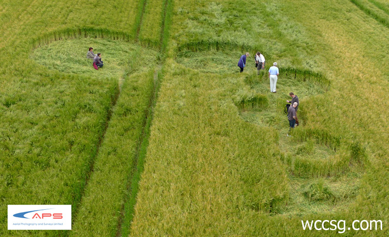 Knoll Down, Wiltshire crop circle, aerial photo 2