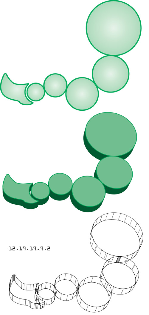 Knoll Down, Wiltshire crop circle, diagram 16