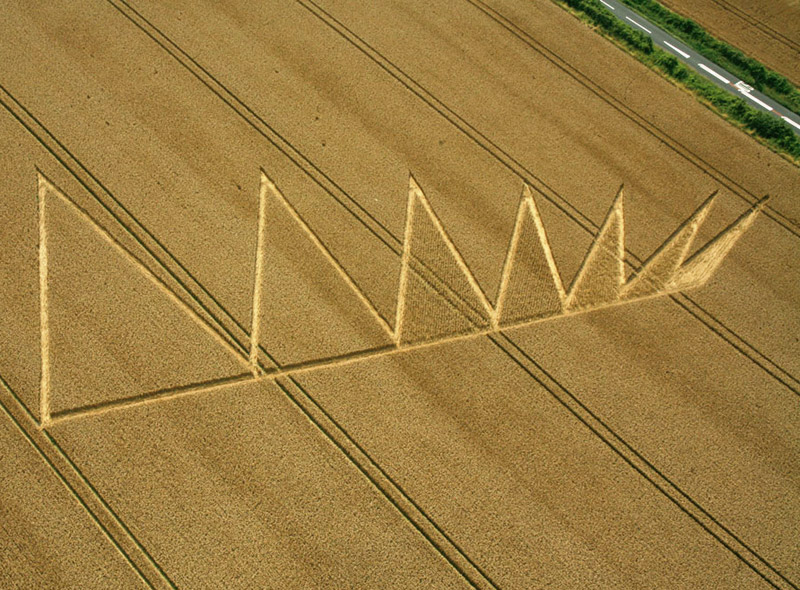 Longwood Road, Hampshire crop circle, aerial photo 4