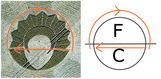 Manton Drove, Wiltshire crop circle, aerial photo 40