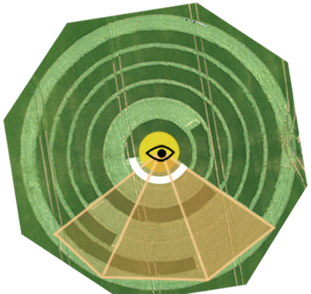 Manton Drove, Wiltshire crop circle, aerial photo 44