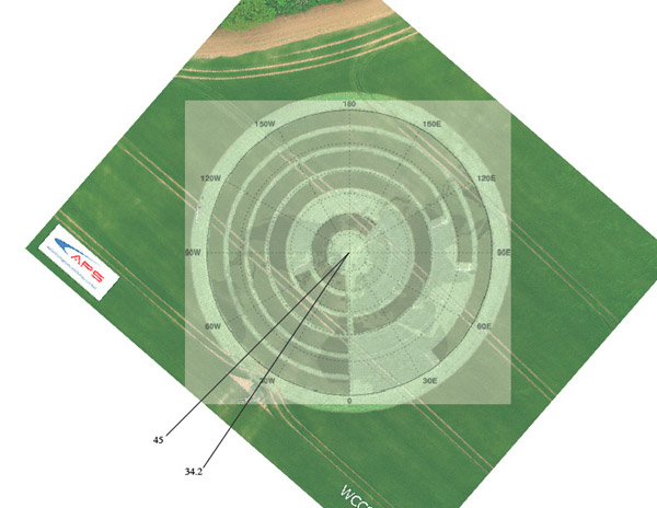 Manton Drove, Wiltshire crop circle, aerial photo 82