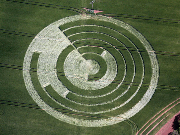 Manton Drove, Wiltshire crop circle, aerial photo 4