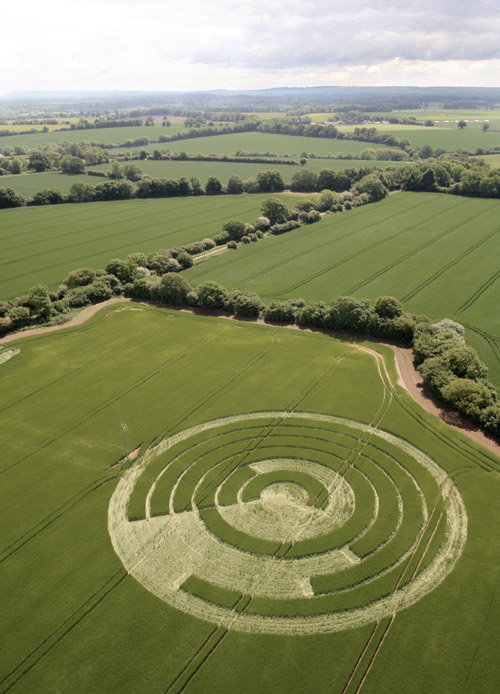 Manton Drove, Wiltshire crop circle, aerial photo 6
