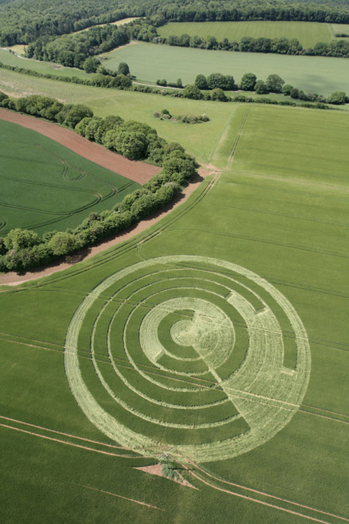 Manton Drove, Wiltshire crop circle, aerial photo 7