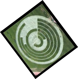 Manton Drove, Wiltshire crop circle, aerial photo 50
