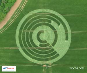 Manton Drove, Wiltshire crop circle, aerial photo 49