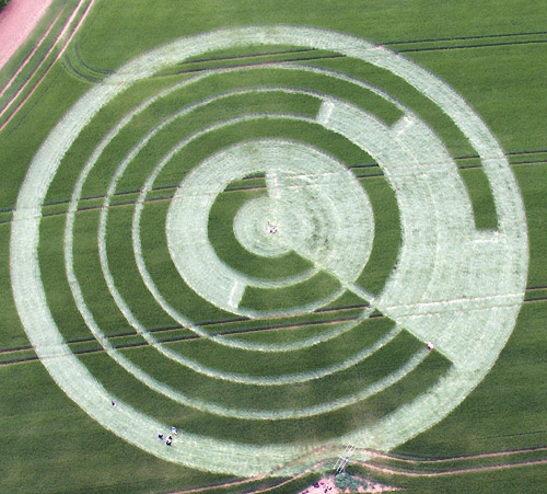 Manton Drove, Wiltshire crop circle, aerial photo 86