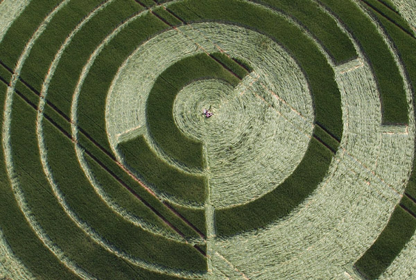 Manton Drove, Wiltshire crop circle, aerial photo 109