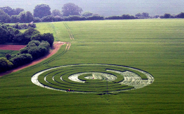 Manton Drove, Wiltshire crop circle, aerial photo 118