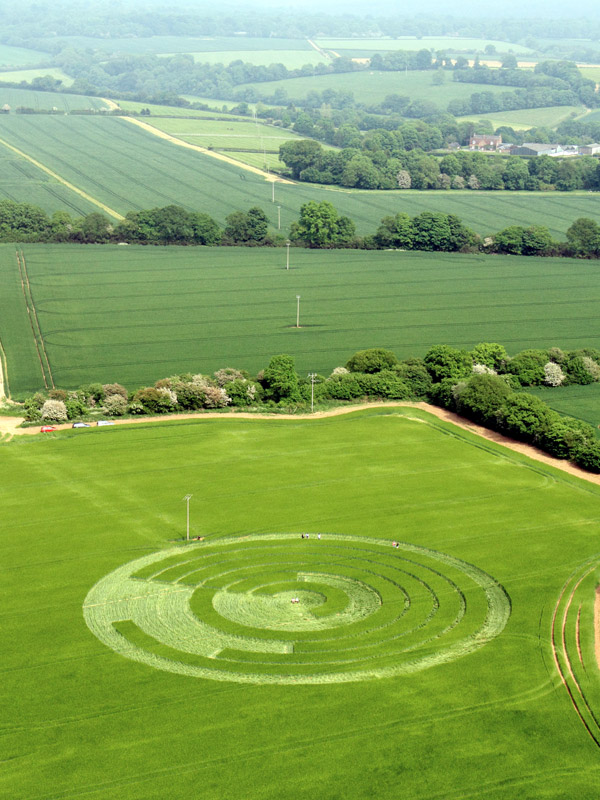 Manton Drove, Wiltshire crop circle, aerial photo 60
