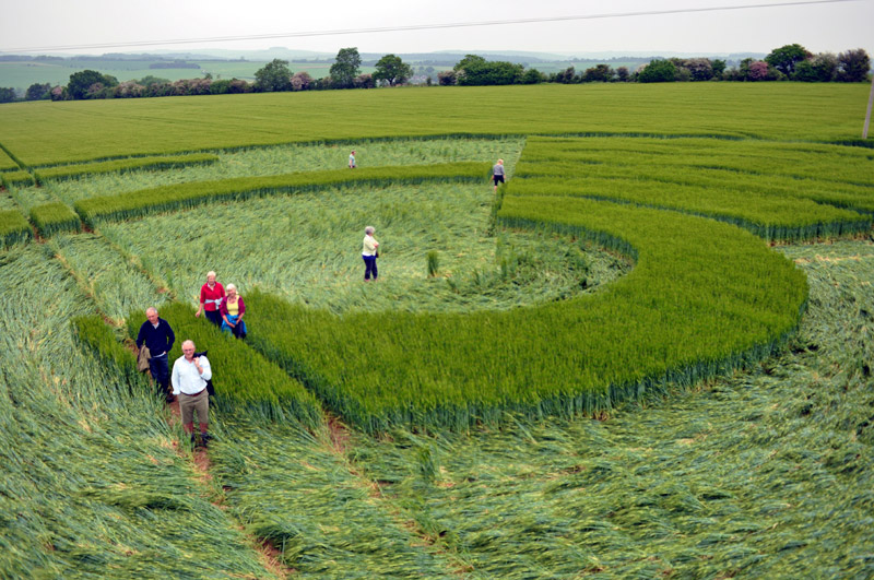 Manton Drove, Wiltshire crop circle, aerial photo 111