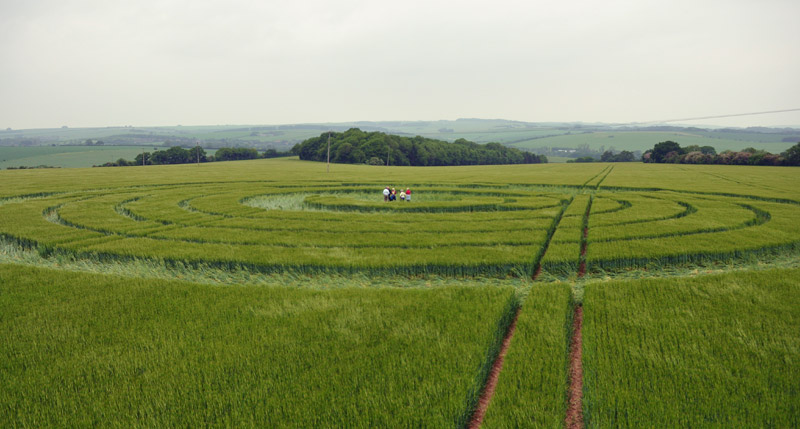 Manton Drove, Wiltshire crop circle, aerial photo 110