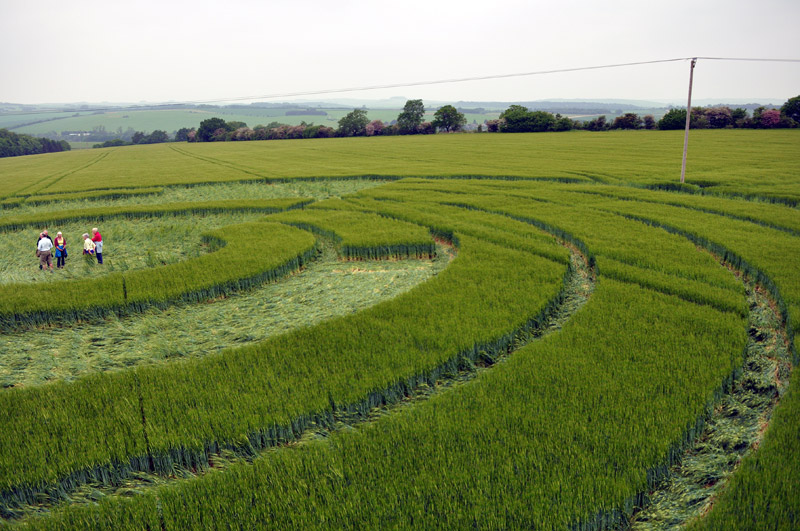 Manton Drove, Wiltshire crop circle, aerial photo 113