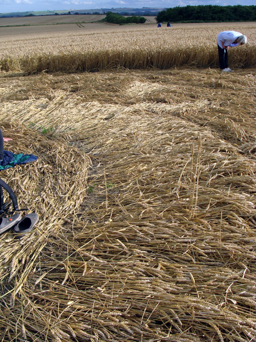 Milk Hill (2), Wiltshire crop circle, aerial photo 55