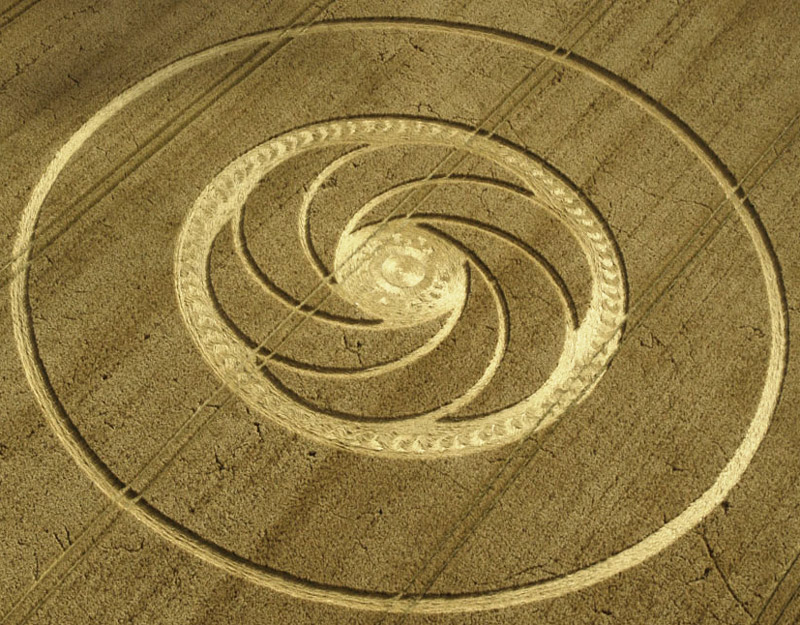 Milk Hill (2), Wiltshire crop circle, aerial photo 9