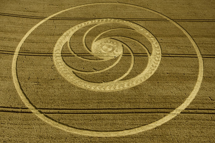 Milk Hill (2), Wiltshire crop circle, aerial photo 6