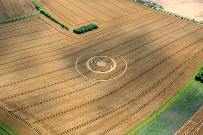 Milk Hill (2), Wiltshire crop circle, aerial photo 7