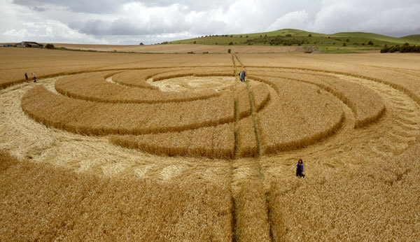 Milk Hill (2), Wiltshire crop circle, aerial photo 45