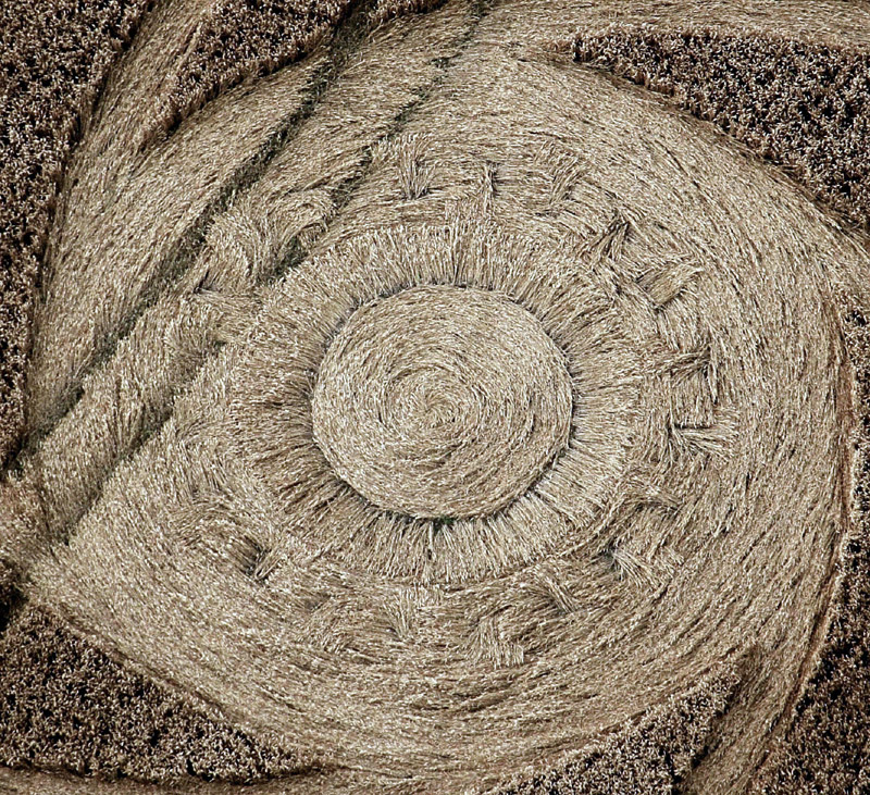 Milk Hill (2), Wiltshire crop circle, aerial photo 3