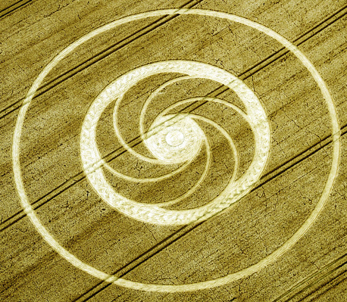 Milk Hill (2), Wiltshire crop circle, aerial photo 29