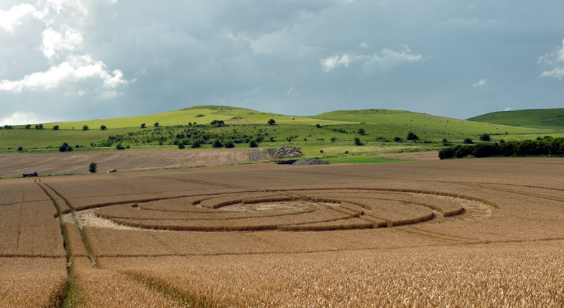 Milk Hill (2), Wiltshire crop circle, aerial photo 37