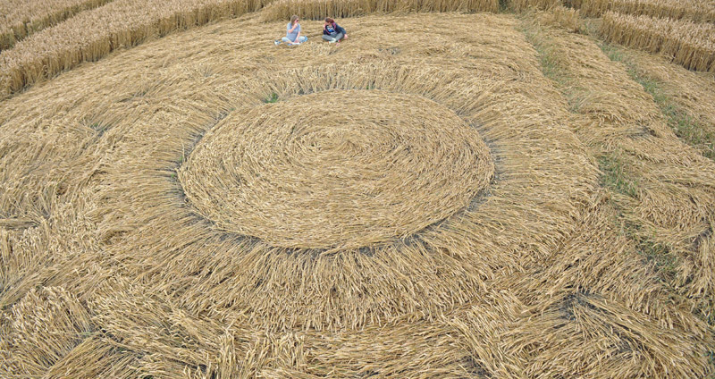 Milk Hill (2), Wiltshire crop circle, aerial photo 42