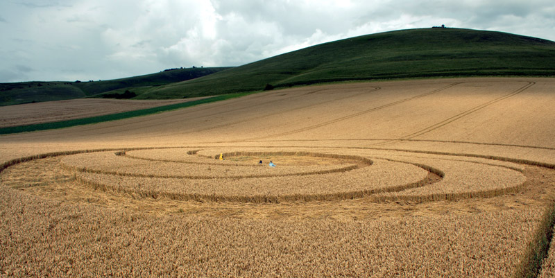 Milk Hill (2), Wiltshire crop circle, aerial photo 38