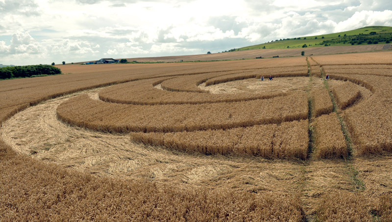 Milk Hill (2), Wiltshire crop circle, aerial photo 39
