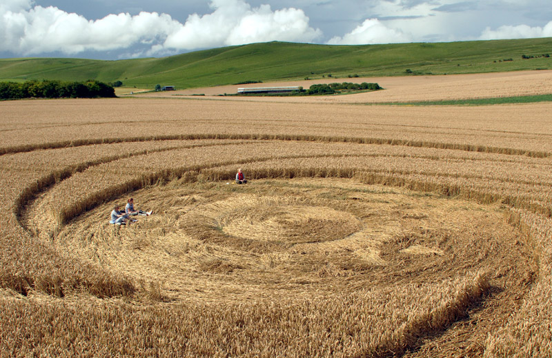 Milk Hill (2), Wiltshire crop circle, aerial photo 40