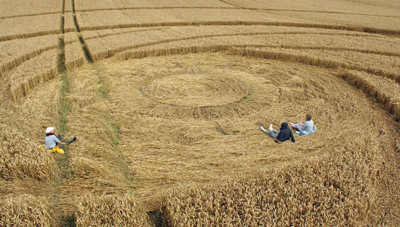 Milk Hill (2), Wiltshire crop circle, aerial photo 41