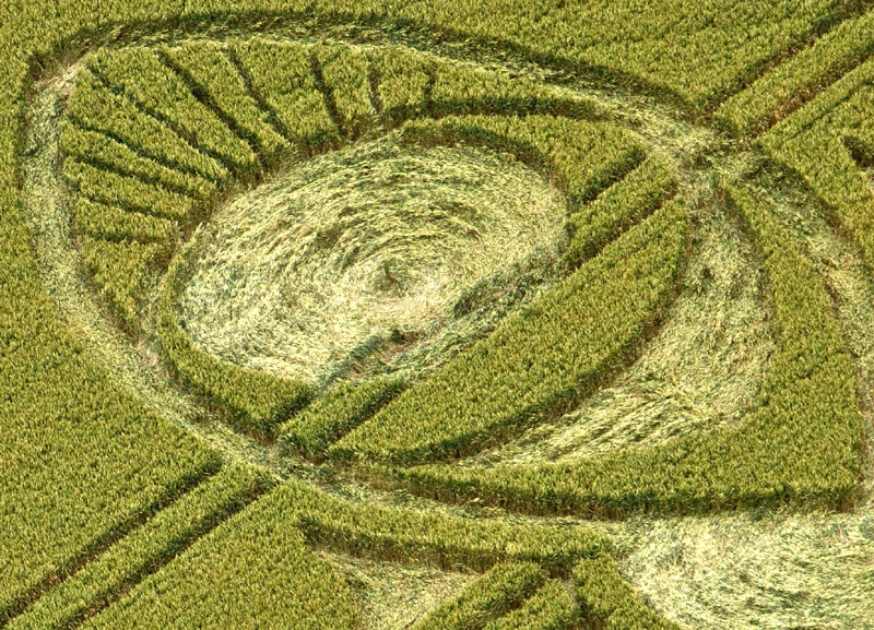 Picked Hill, Wiltshire crop circle, aerial photo 3