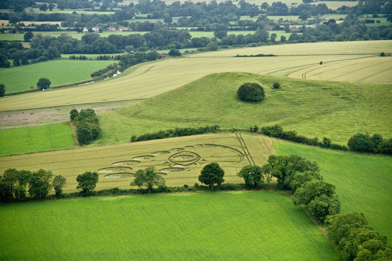 Picked Hill, Wiltshire crop circle, aerial photo 23
