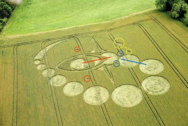 Picked Hill, Wiltshire crop circle, aerial photo 13