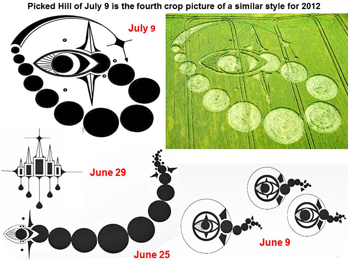 Picked Hill, Wiltshire crop circle, aerial photo 6