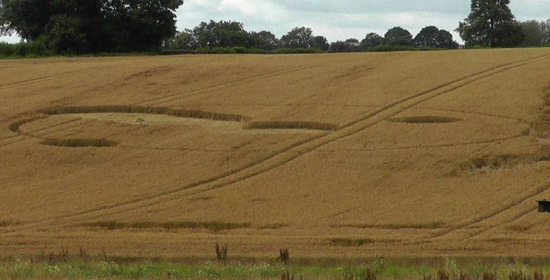 Pickford, Warwickshire crop circle, aerial photo 6