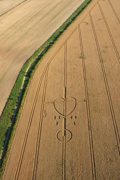 The Ridgeway, Wiltshire crop circle, aerial photo 3