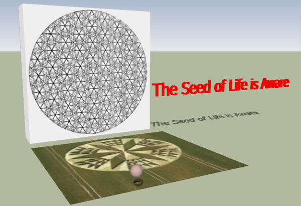 Burrow Hill Fort, Warwickshire crop circle, aerial photo 28