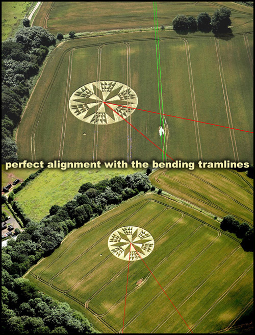 Burrow Hill Fort, Warwickshire crop circle, aerial photo 31