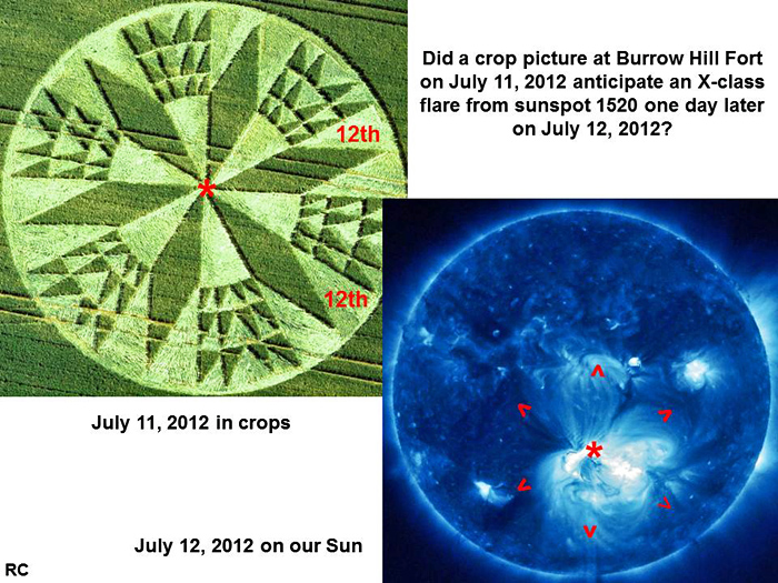 Burrow Hill Fort, Warwickshire crop circle, aerial photo 23
