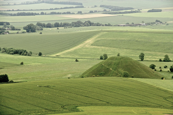 Silbury Hill, Wiltshire crop circle, aerial photo 3