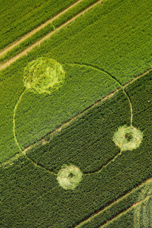 Silbury Hill, Wiltshire crop circle, aerial photo 37