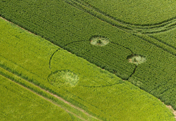 Silbury Hill, Wiltshire crop circle, aerial photo 38