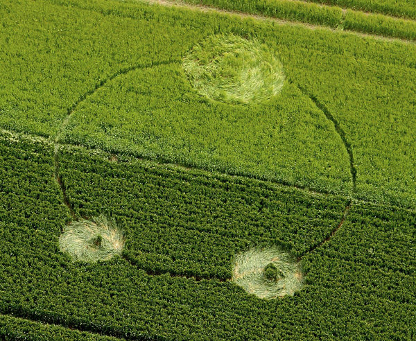 Silbury Hill, Wiltshire crop circle, aerial photo 39