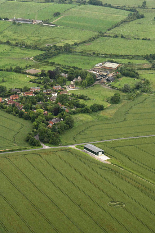 Stanton St Bernard, Wiltshire crop circle, aerial photo 2