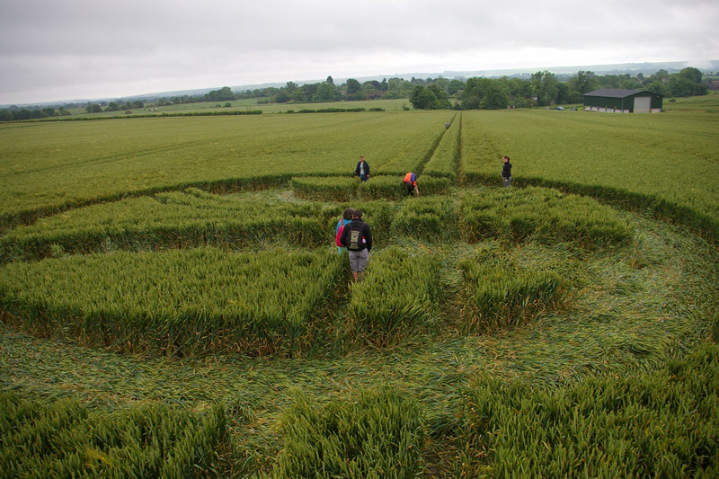 Stanton St Bernard, Wiltshire crop circle, aerial photo 3