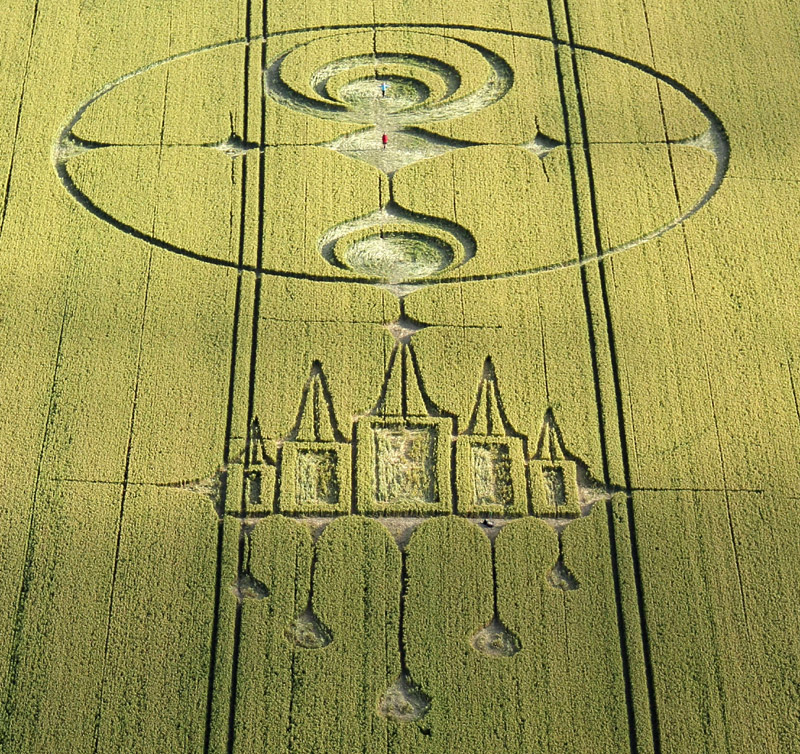 Stanton St Bernard, Wiltshire crop circle, aerial photo 30